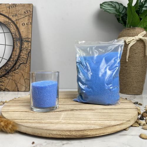 Blue sandy candle