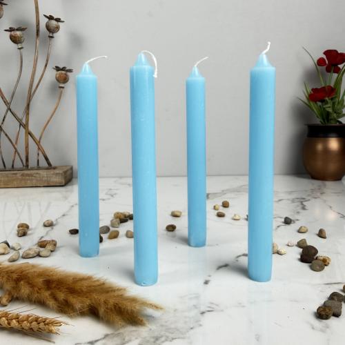 Blue finger candles, 4 short pieces