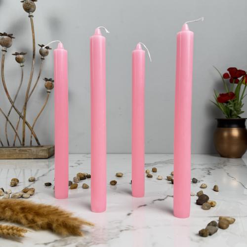 Pink finger candles, 4 pieces