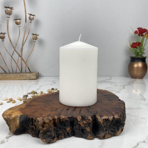 Plain cylindrical sturdy large candle