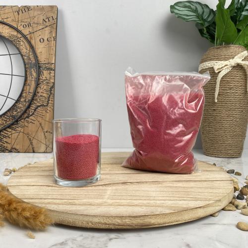 Red sandy candle