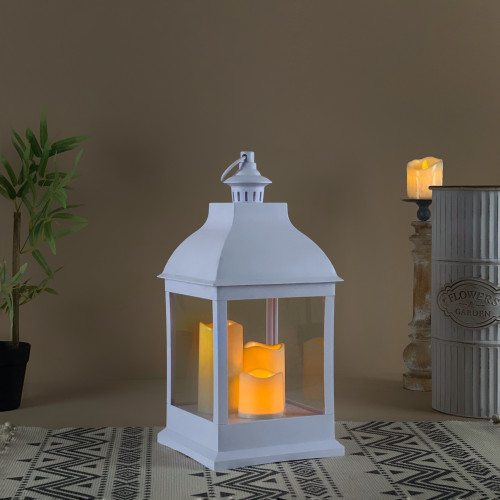 فانوس مربع 3شمعات وسط