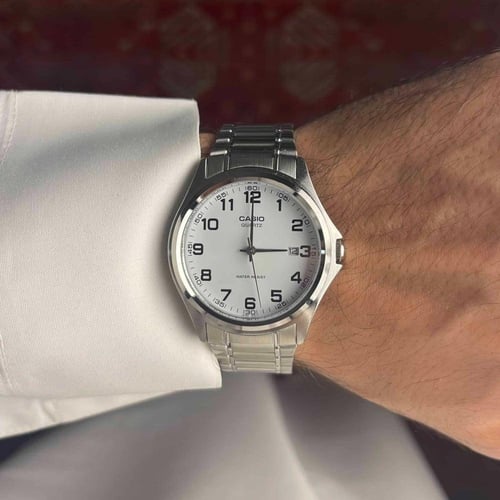 ساعة كاسيو أبيض MTP-1183A