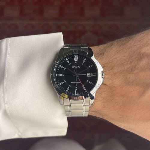 ساعة كاسيو أسود | MTP-V004D