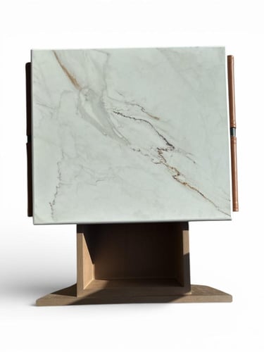 كمودينة سرير مع جلد جملي