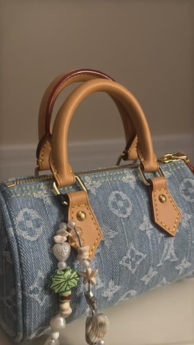 حقيبة إل في نانو سبيدي - lv Nano speedy blue denim