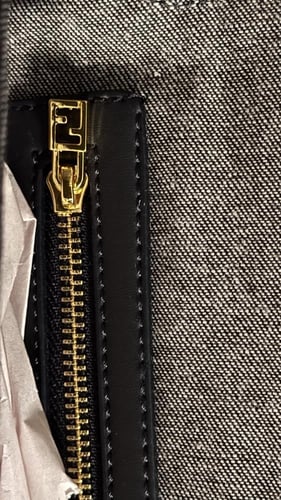 DENIM BAGUETTE WITH MONOGRAM شنطة