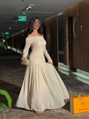 فستان سكون البيج