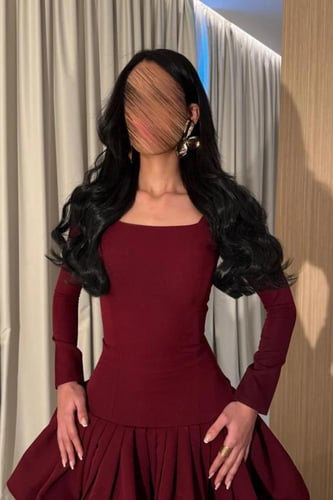 فستان عودي قصير