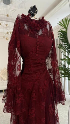 فستان عودي تنتيل