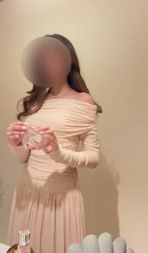 فستان شيفون بيج