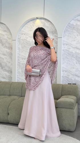 فستان وردي سهرة
