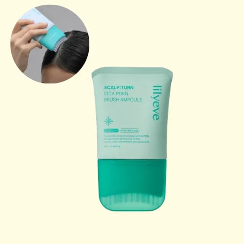 ليلي إيف - معالج فروة الرأس بفرشاة مدمجة للتخلص من القشرة والحكة وتقوية الجذور lilyeve - Scalp Turn Cica PDRN Brush Ampoule