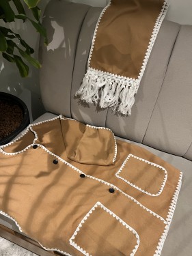 جاكيت جملي مع سكارف