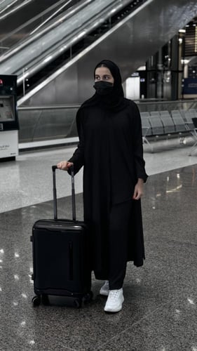 عباية سفر ( اسود، قصيرة)