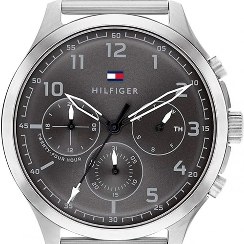 ساعة تومي هيلفيغر للرجال مينا اسود