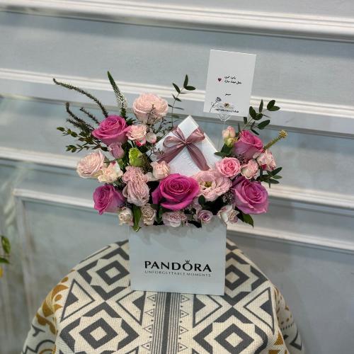 هدية سلسال باندورا منسق بالورد