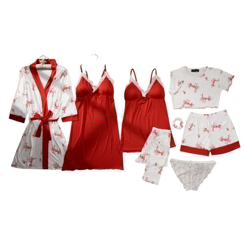 طقم بيجامة نسائي 9 قطع (موناليزا ) كود P190