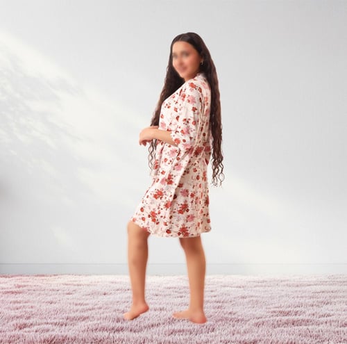 طقم بيجامة نسائي 9 قطع ( كارمن) كود P170