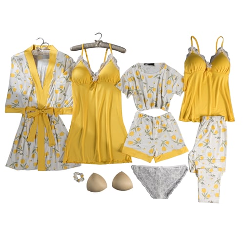 طقم بيجامة نسائي 9 قطع (توليب) كود P183