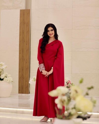 فستان شهد احمر