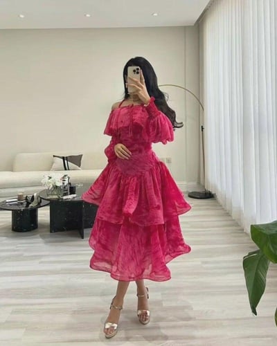 فستان سهره ميدي فخم