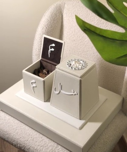 طقم مباخر جلد