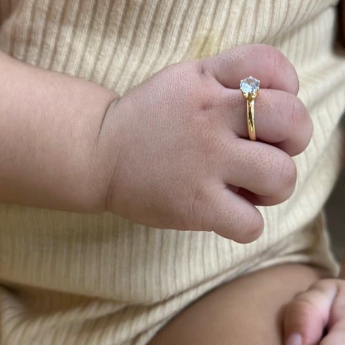 خاتم مواليد شكل الماسه