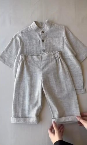 طقم اطفال لنن صيفي