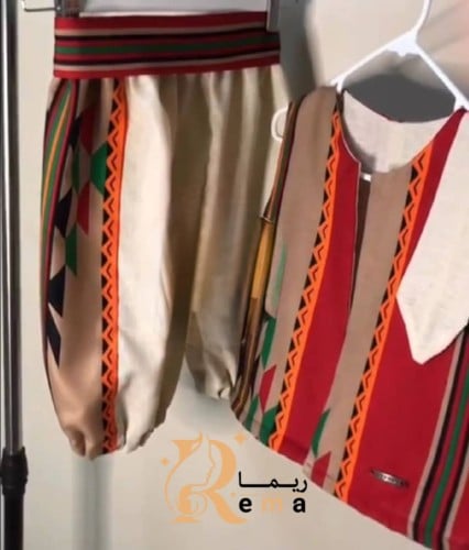 بنطلون و سديري أطفال احمر