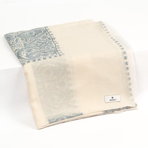 شال باشمينا ملكي خاص يدوي كشميري مطرز M229