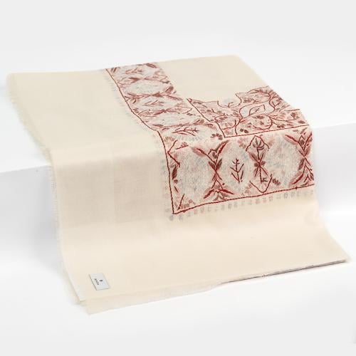 شال باشمينا ملكي خاص يدوي كشميري مطرز M217