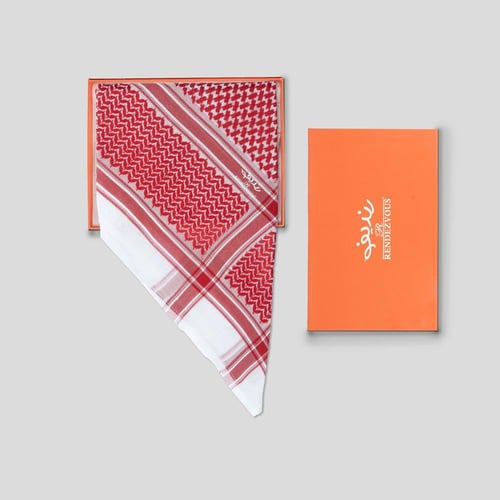 شماغ رنديفو احمر كلاسيك RED2