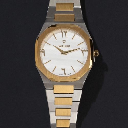 ساعة اليد للرجال ذهبي ابيض كافاليرا CL48GW
