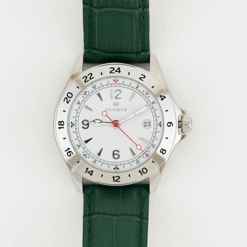 ساعة يد رجالية فضي مينا ابيض الدهنج DW3119