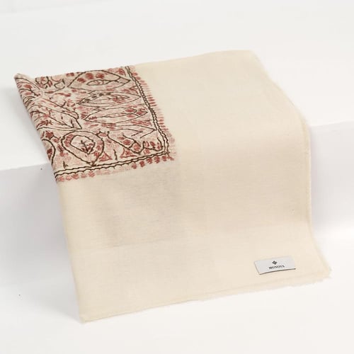 شال باشمينا ملكي خاص يدوي كشميري مطرز M227