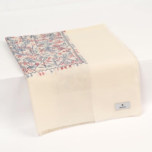 شال باشمينا ملكي خاص يدوي كشميري مطرز M205