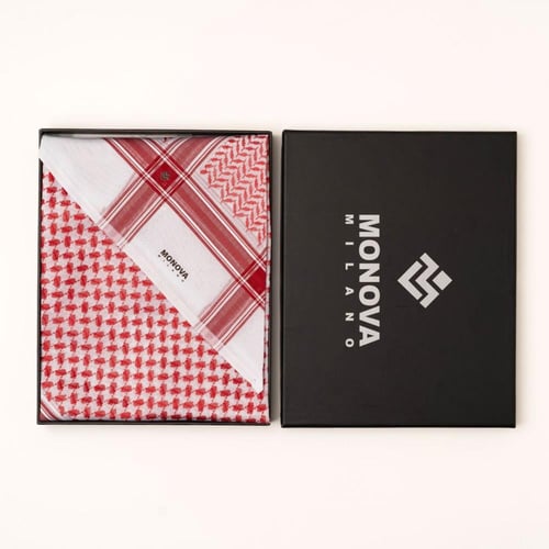 شماغ منوفا احمر مودرين ايطالي MMR2026