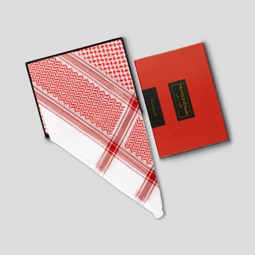 شماغ بروجية كلاسيك احمر زاهي