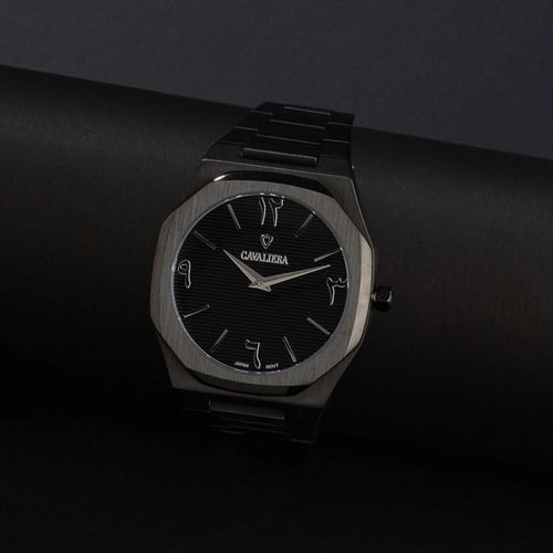 ساعة رجاليه ستيل لون اسود CL48BB