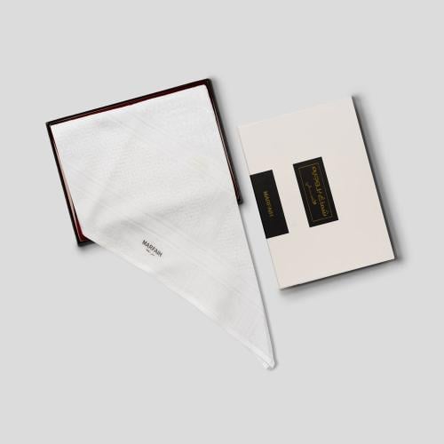 شماغ بروجية ابيض كلاسيك MARFAIH