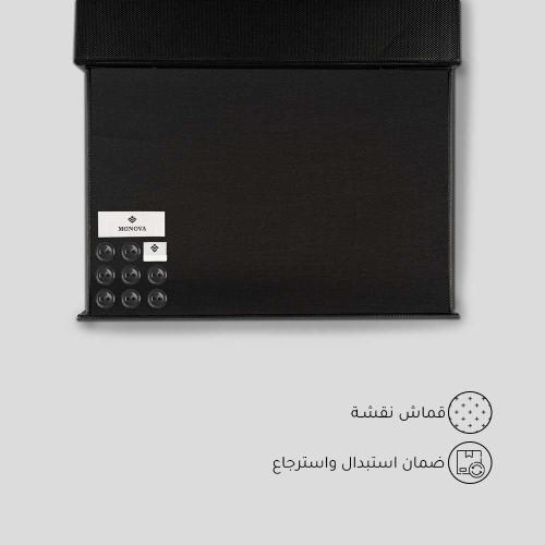 قماش مونوفا اسود نقشة