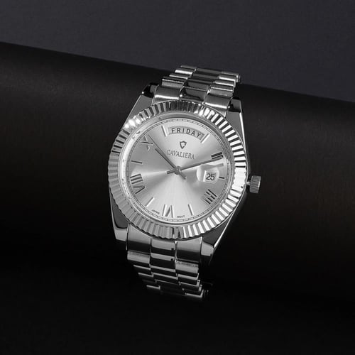 ساعة اليد للرجال فضي كافاليرا CL47SS