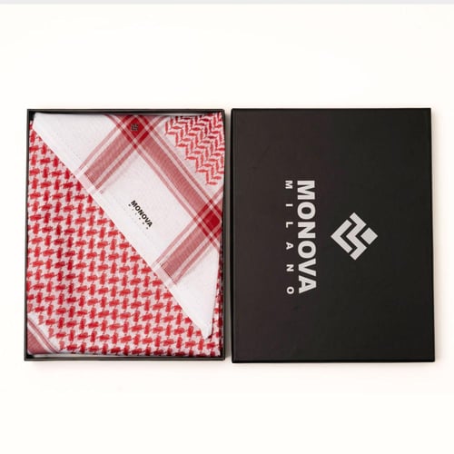 شماغ منوفا احمر كلاسيك ايطالي MCR2026