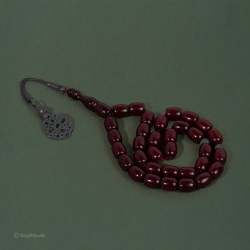 سبحة بكلايت عنابي مع طرابزون KH14