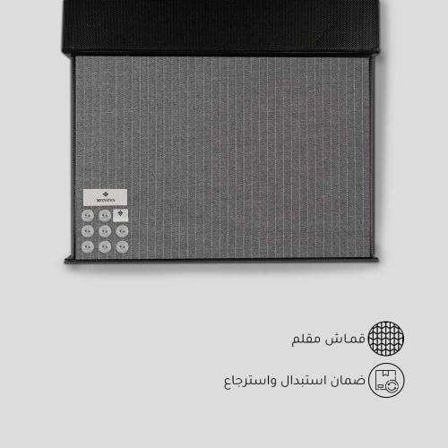 قماش مونوفا رمادي مقلم