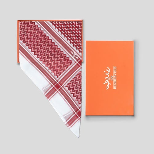 شماغ رنديفو احمر كلاسيك RED1