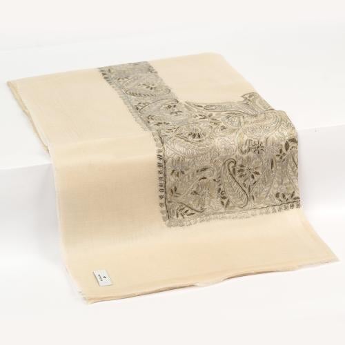 شال باشمينا ملكي خاص يدوي كشميري مطرز M241