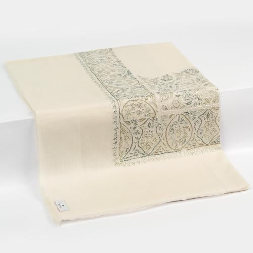 شال باشمينا ملكي خاص يدوي كشميري مطرز M218