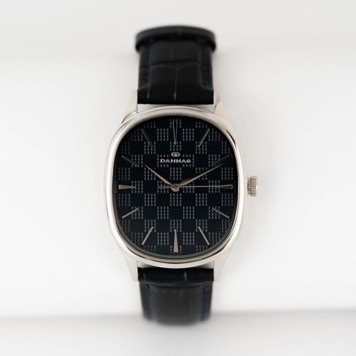 ساعة رجالية فضي مينا أزرق داكن الدهنج DW3122